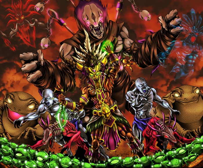Witch Doctor from Diablo III with creatures