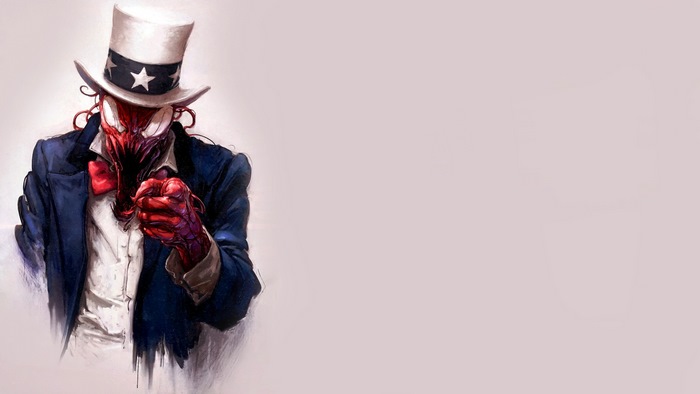 Carnage from Marvel Comics as Uncle Sam