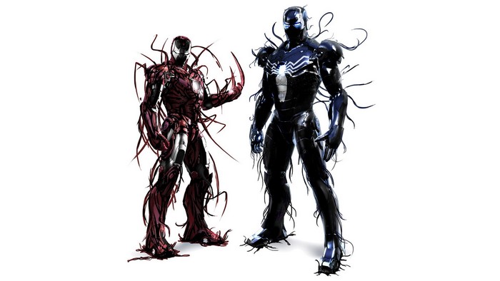 Carnage and Venom Iron Man from Marvel Comics