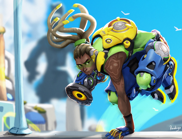 Lúcio from Overwatch in a dynamic pose