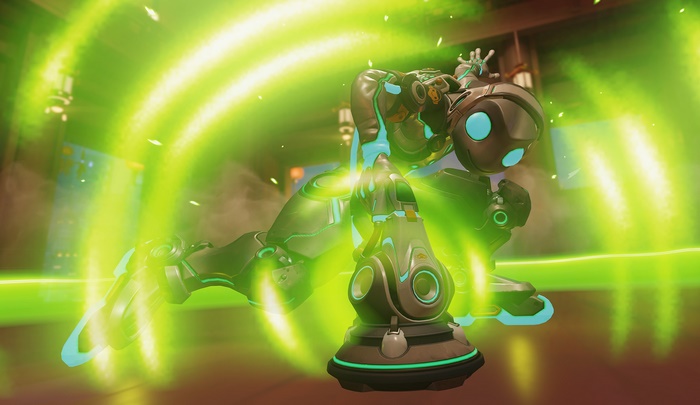 Lúcio from Overwatch using Sound Barrier