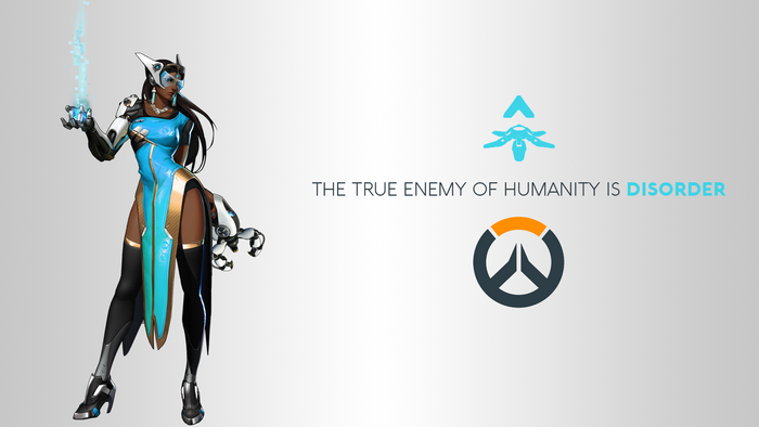 Symmetra from Overwatch with quote