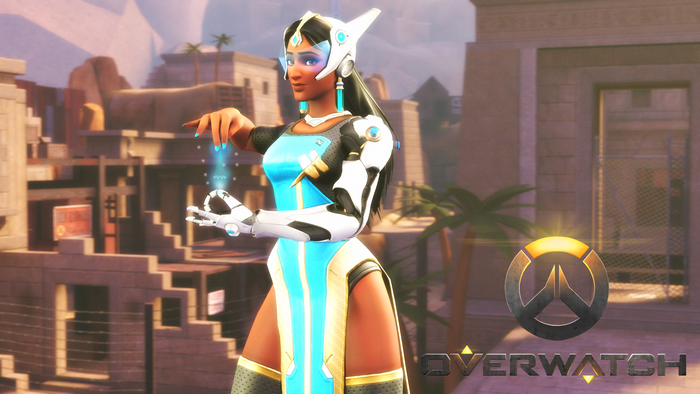 Symmetra from Overwatch in Oasis City