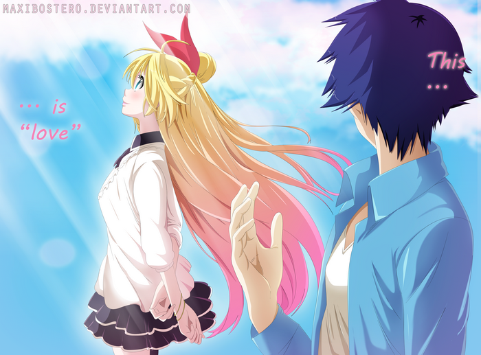 Chitoge Kirisaki and Raku Ichijo from Nisekoi