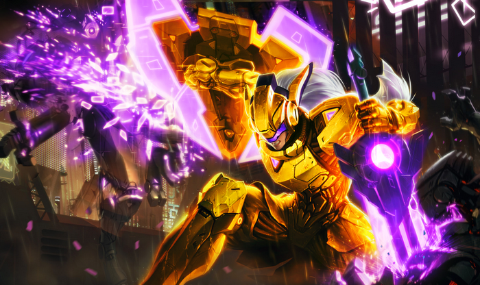 Leona from League of Legends in golden armor
