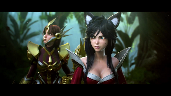 Ahri and Leona from League of Legends