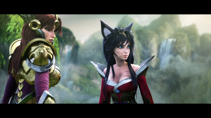 Ahri and Leona from League of Legends