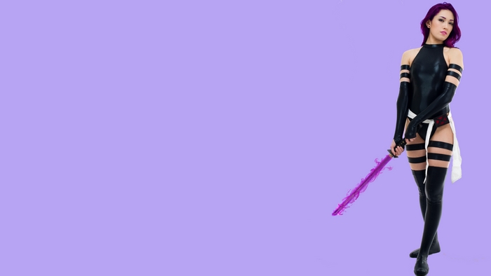 Psylocke from Marvel Comics with psychic katana