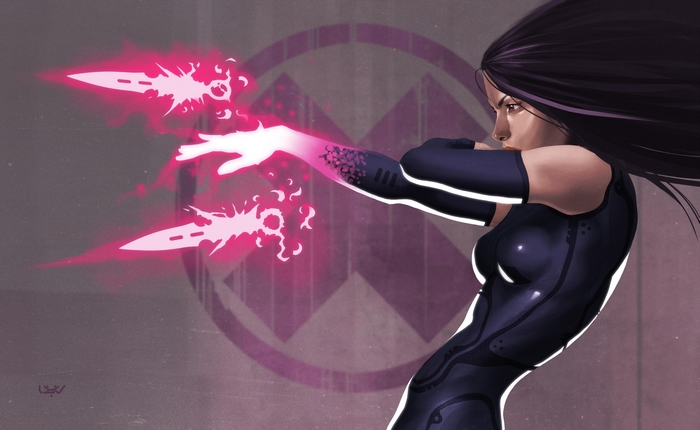 Psylocke from Marvel Comics creating psychic blades