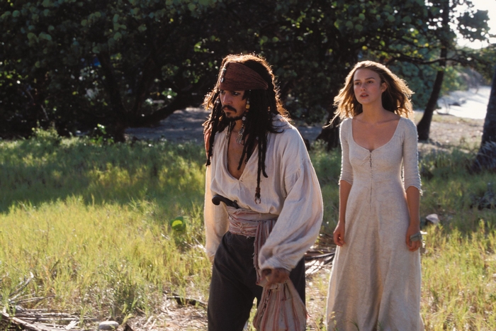Captain Jack Sparrow and Elizabeth Swann