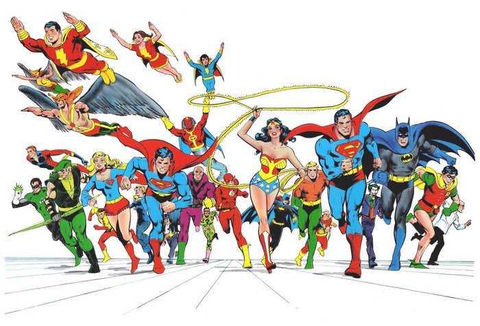 Justice League of America characters running