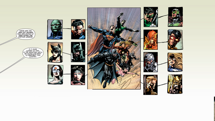 Justice League members and antagonists