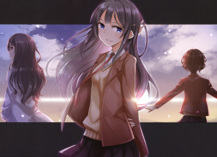 Mai Sakurajima and two other girls