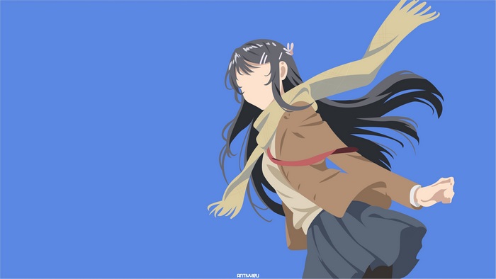 Mai Sakurajima in Windy Autumn Outfit