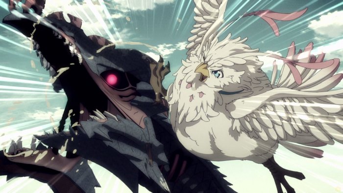 Filo from The Rising of The Shield Hero fighting a monster