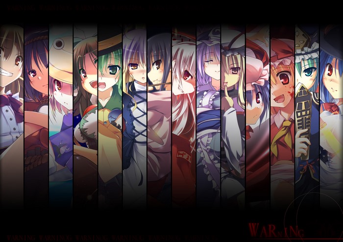 Touhou Project characters collage
