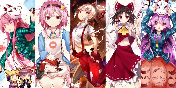 Byakuren Hijiri and other characters from Touhou Project