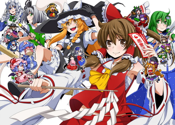 Byakuren Hijiri and other Touhou characters