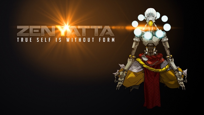 Zenyatta from Overwatch with quote