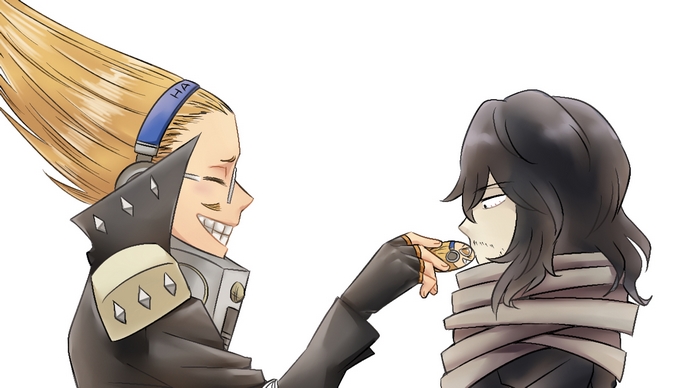 Present Mic and Shouta Aizawa from My Hero Academia