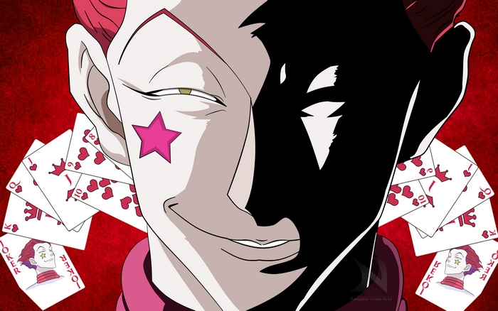 Hisoka from Hunter x Hunter with playing cards