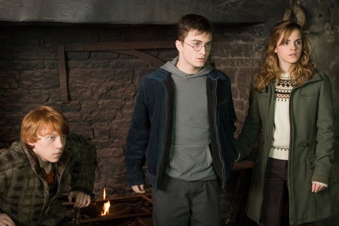 Ron Weasley, Harry Potter, and Hermione Granger