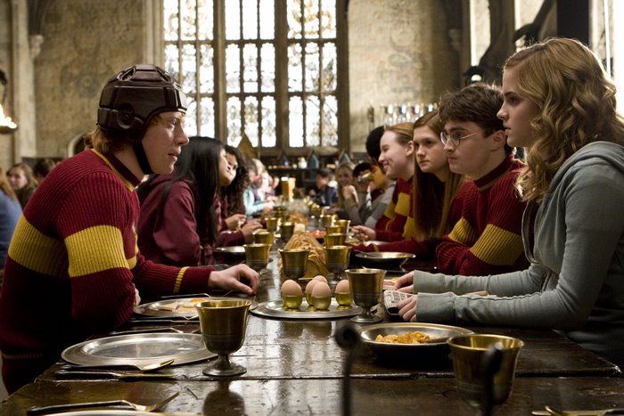 Ron Weasley and friends in the Great Hall