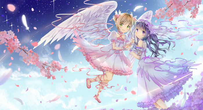 Sakura Kinomoto and Tomoyo Daidouji from Cardcaptor Sakura