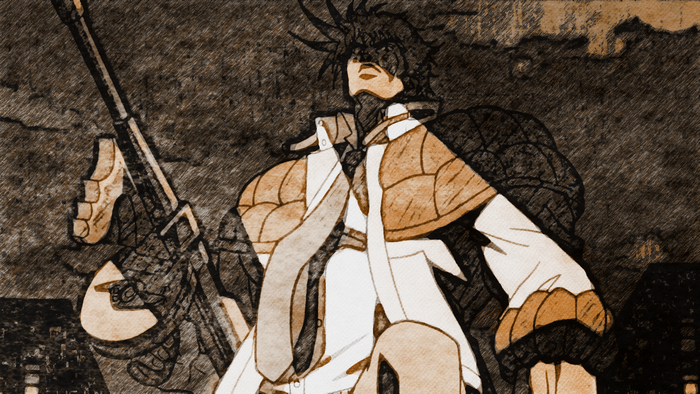 Joseph Joestar with a rifle