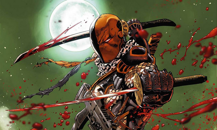 Deathstroke with swords and gun