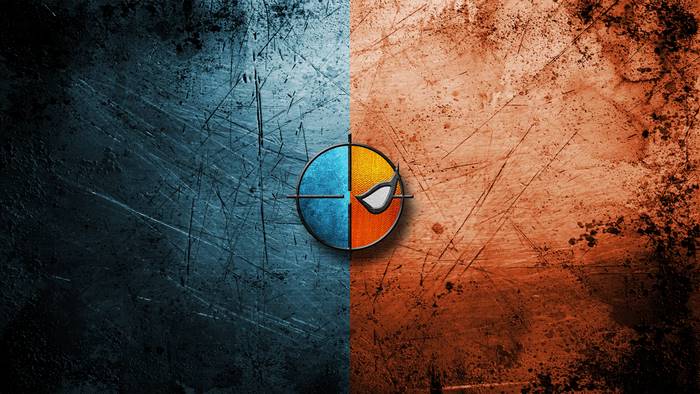 Deathstroke logo on textured background 4K