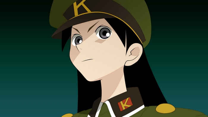 Chiri Kitsu in military uniform