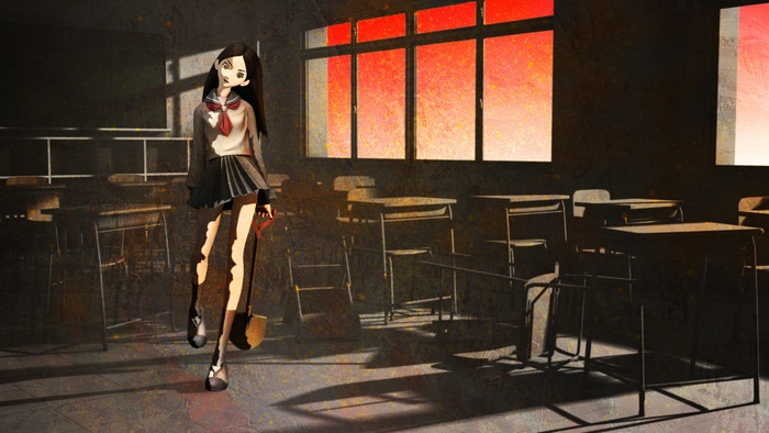 Chiri Kitsu in a classroom
