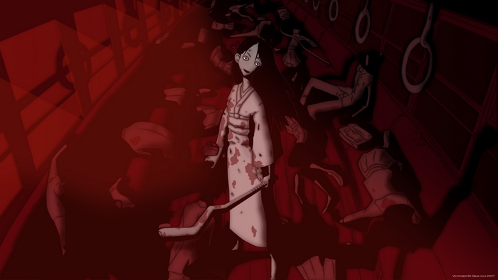 Chiri Kitsu in a bloody scene