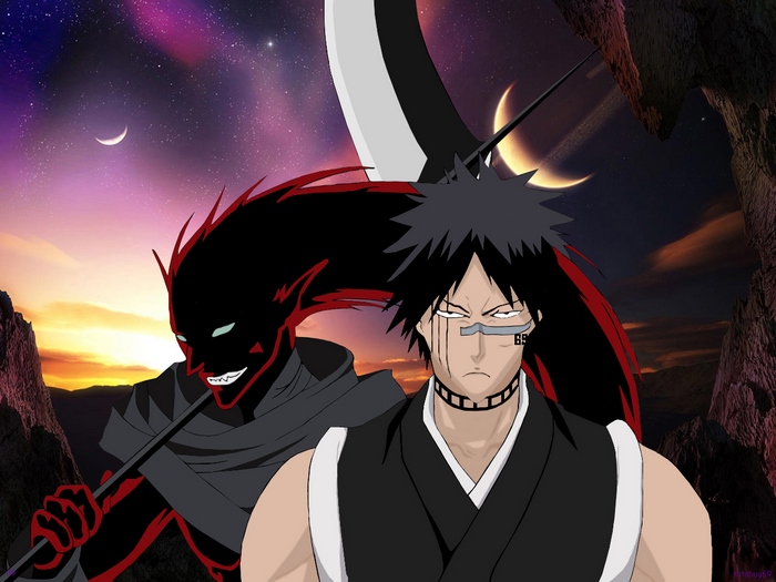 Hisagi Shūhei and Hollow from Bleach