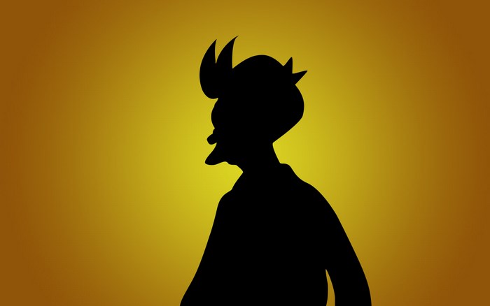 Fry from Futurama silhouette