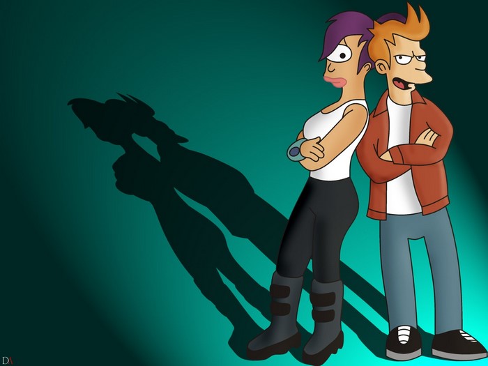 Fry and Leela from Futurama