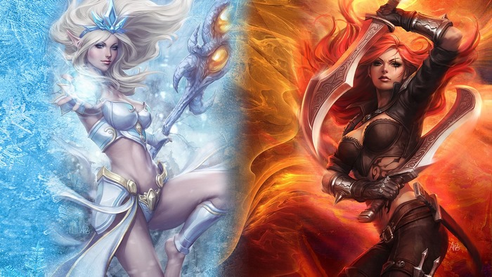 Janna and Miss Fortune from League of Legends