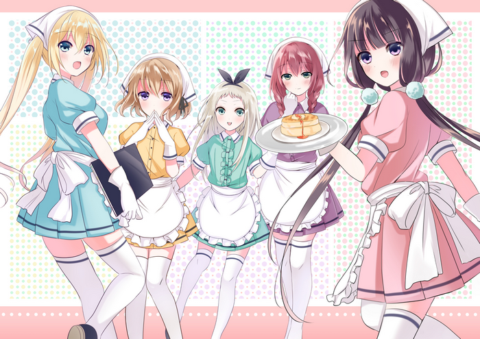 Maids Serving Dessert