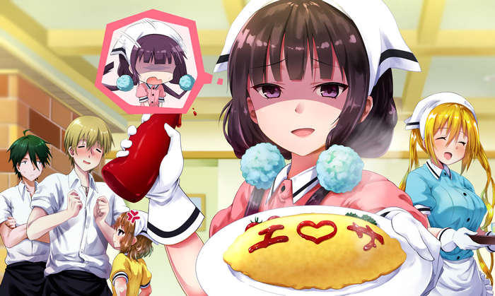 Maika Sakuranomiya and friends preparing food