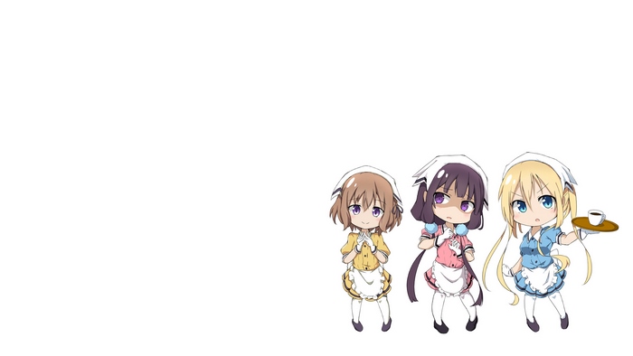 Maika Sakuranomiya and friends in maid outfits