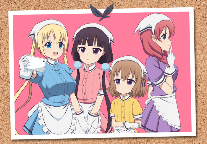 Maika Sakuranomiya and friends in maid outfits