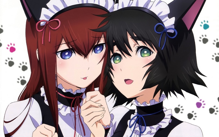 Kurisu Makise and Mayuri Shiina from Steins;Gate