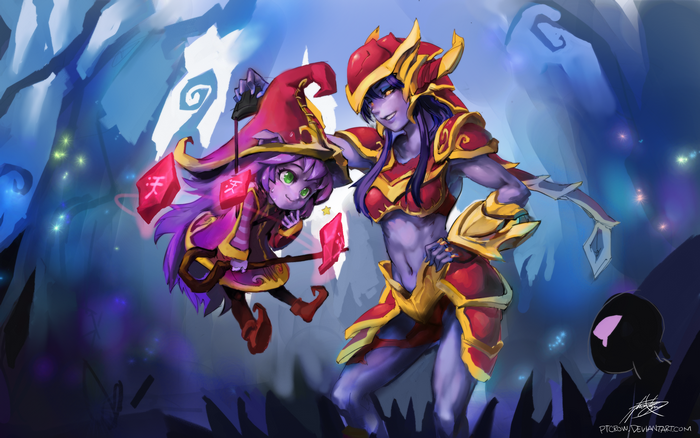 Lulu and Morgana from League of Legends