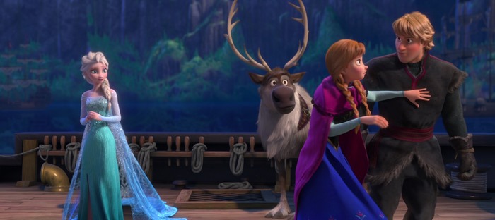 Elsa, Anna, Kristoff, and Sven from Frozen