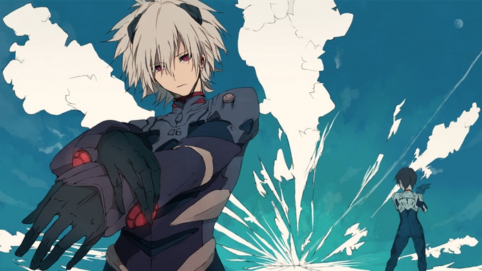 Kaworu Nagisa and Shinji Ikari from Neon Genesis Evangelion