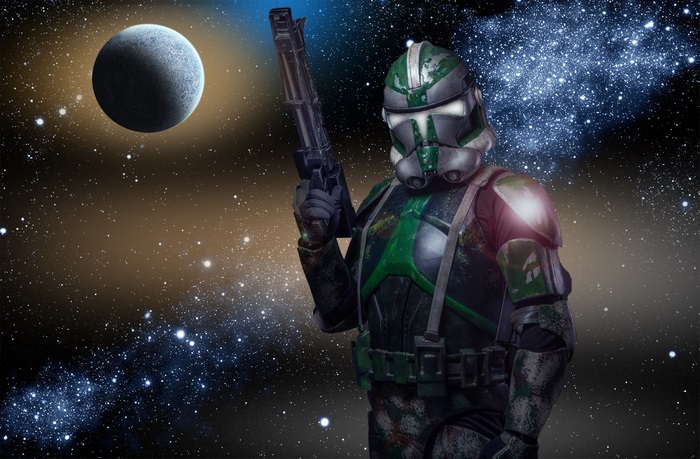 Clone Trooper from Star Wars in Space