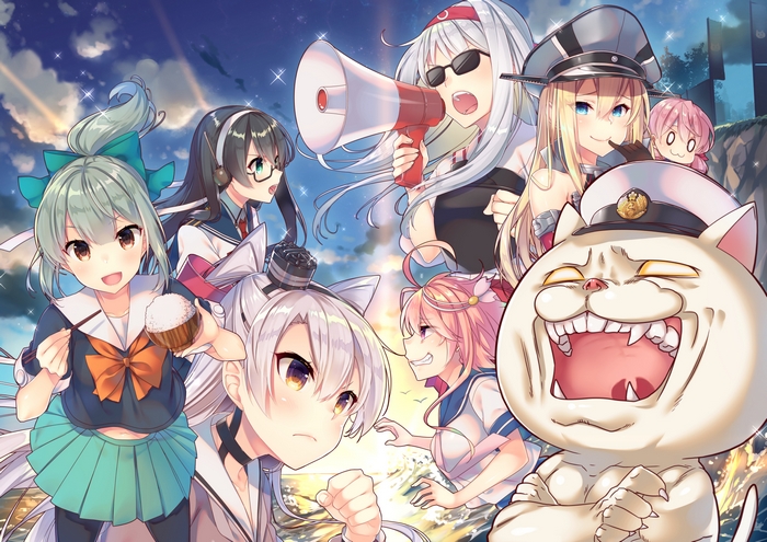 Amatsukaze and friends from Kantai Collection