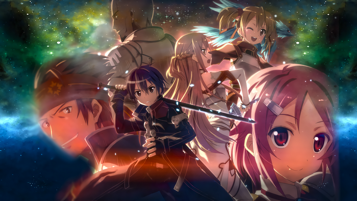 Sword Art Online characters in space