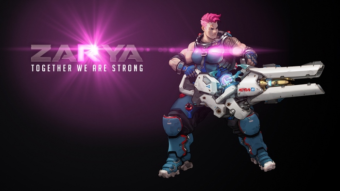 Zarya from Overwatch with Particle Cannon